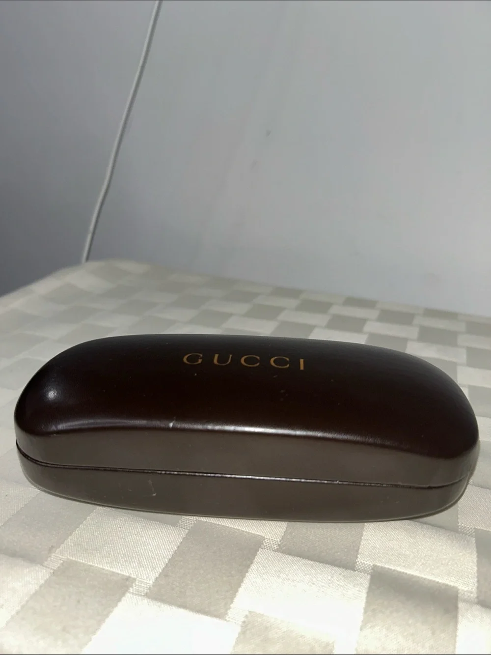 Gucci Black Eyewear Case with Gold Logo